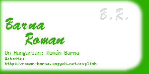 barna roman business card